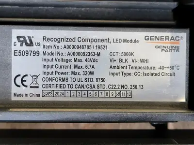 NEW GENERAC A0000948785