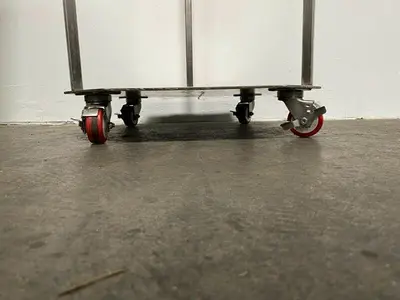 Stainless Steel 26" x 24" x 57" Cart w/ Casters