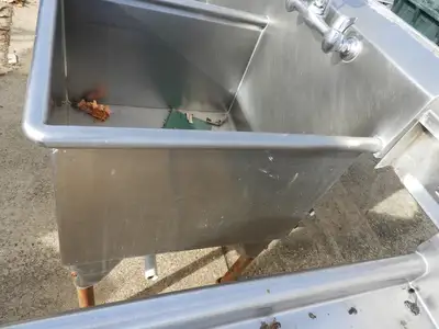 Used Falcon Restaurant Supply Used 2 Bay Stainless Steel Commercial Sink with Twist Drains - SS23 Sinks Illinois US | Falcon Restaurant Supply #1376466