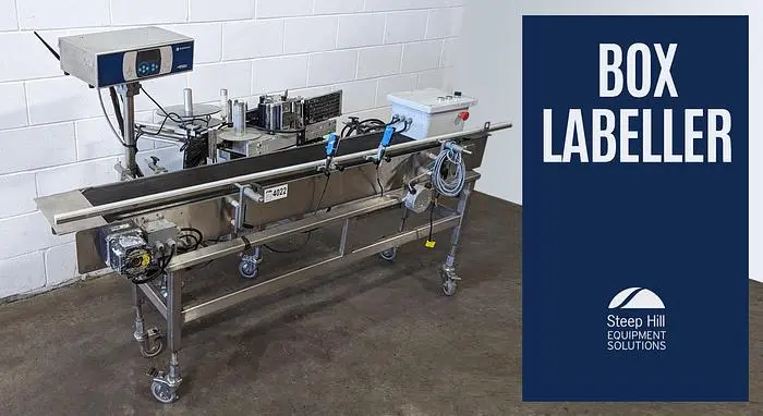 Used 2015 DOMINO PRINTING SCIENCES M-SERIES PLUS-WR100-LEFT-90-11 Labelers | Steep Hill Equipment Solutions #772368