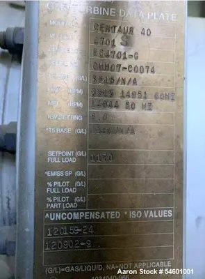 Used SOLAR CENTAUR 40 Steam Turbine Generators Illinois US | Aaron Equipment #1348259