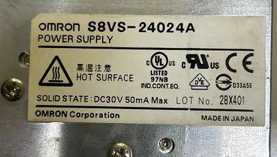 Used OMRON S8VS-24024A Miscellaneous Equipment (Electrical & Power) | Surplus Asset Holdings #1195899