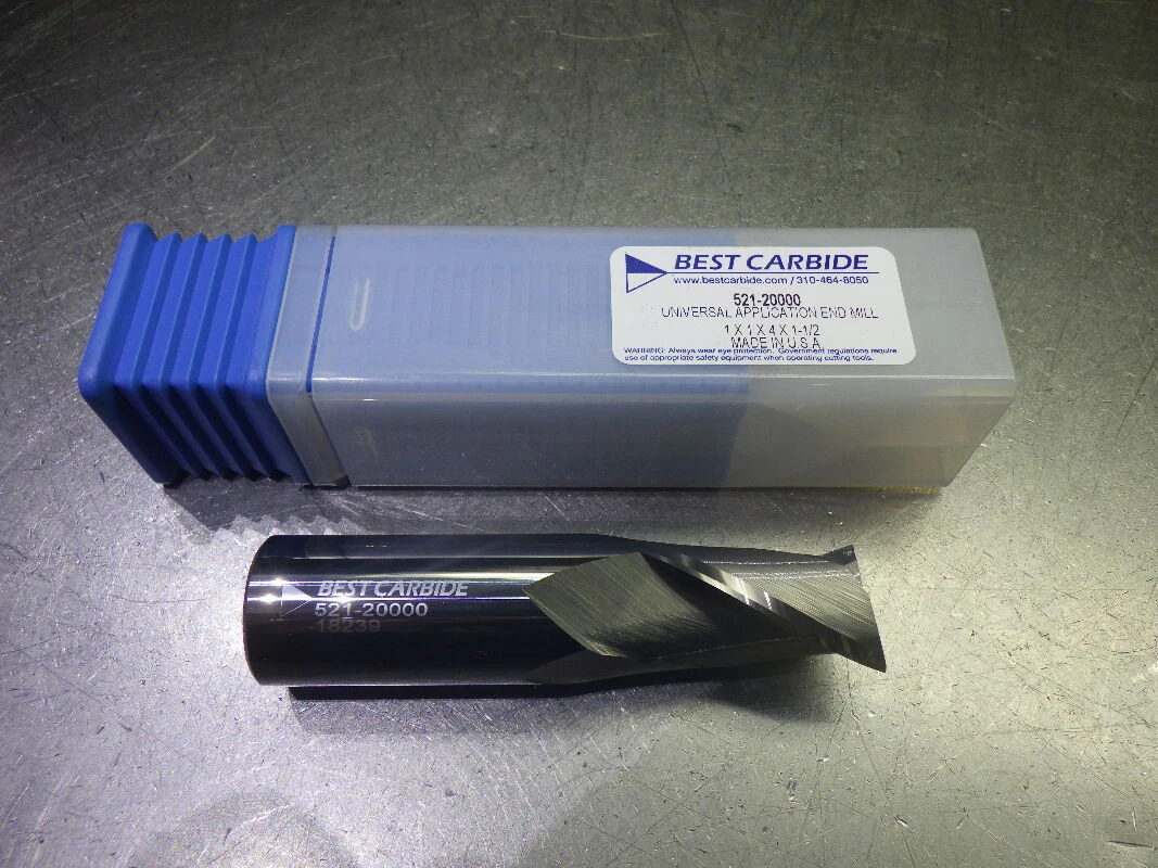 Best Carbide 1" 2 Flute Carbide SQ Endmill 1" Shank 521-20000 (LOC2022B)