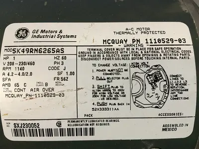 Used GENERAL 5K49RN6265AS Motors (misc) Ohio US | HGR 24 #1556801