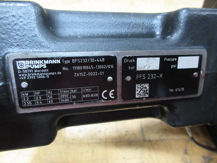 Used BRINKMAN PUMPS BFS232/30+448 Tooling & Accessories (Other) Minnesota US | Machinesused.com #1566306