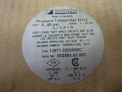 NEW SENSYCON 13871-2200000C
