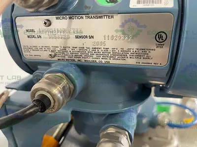 USED QUATTRO FLOW PUMP W/ 3HP MOTOR, ROSEMOUNT CMF010 MASS FLOW SENSOR, TRANSMITTER