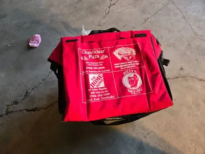 Insulated Pizza Delivery Bag with Printed Advertisements