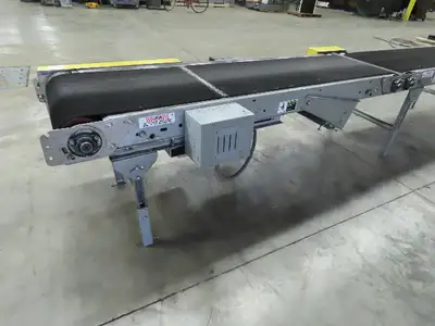 24"x 14' Slider Bed Gapper Conveyor 20" Belt Variable Multi Speed Slave Bed