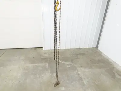Yale BS 5 1 Ton 2000Lb Manual Chain Fall Hand Hoist 10' Lift