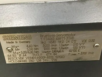 USED SIEMENS 1FT6062-6AF71-3TH0
