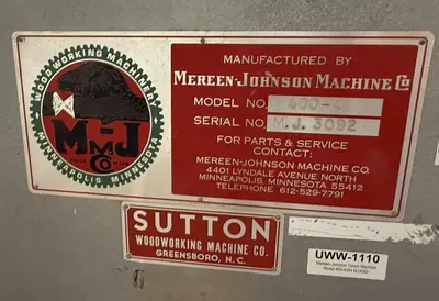 MEREEN-JOHNSON 400-4 DOUBLE-END TENONER