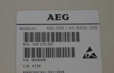 MODICON AS-BADU-205 ANALOG MODULE ASBADU205