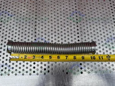 Stainless Steel Bellows Flexible Vacuum Hose 10" w/ KF 25 Fitting