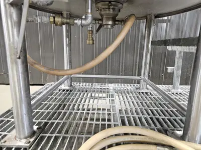 Used 100 Gallon Jacketed Tank (Kettle), With Scrape Agitation, 304 Stainless Steel
