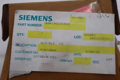 Siemens 6GK1502-3CB00 Simatic Net Profibus Stock L-357