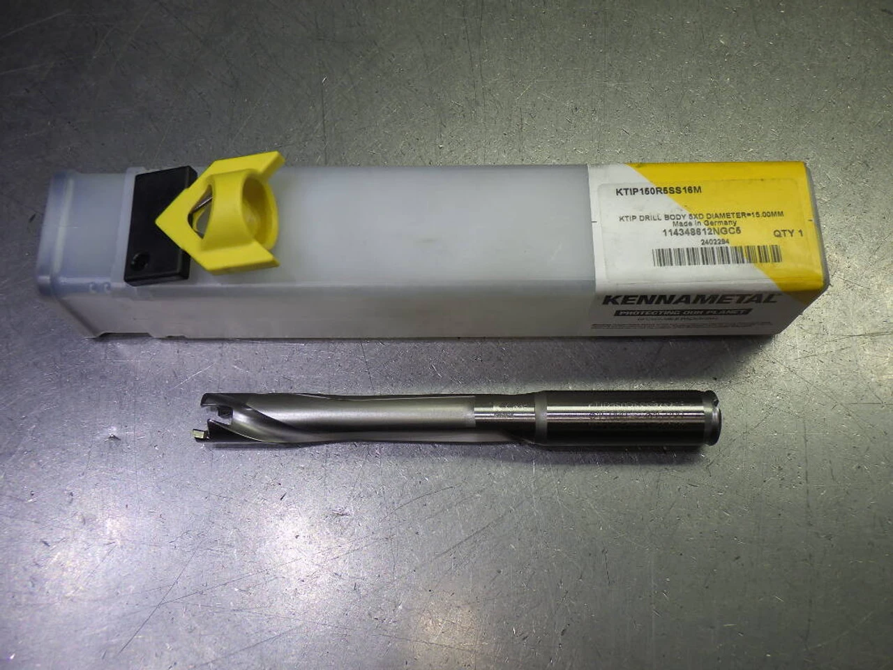 Kennametal 15mm Coolant Thru 5xD Drill 16mm Shank KTIP150R5SS16M (LOC2220)