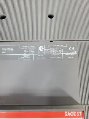 USED ABB SACE S7H (K7TK,K7TK-2) Circuit Breaker, 240-600VAC, 50-100KAmps