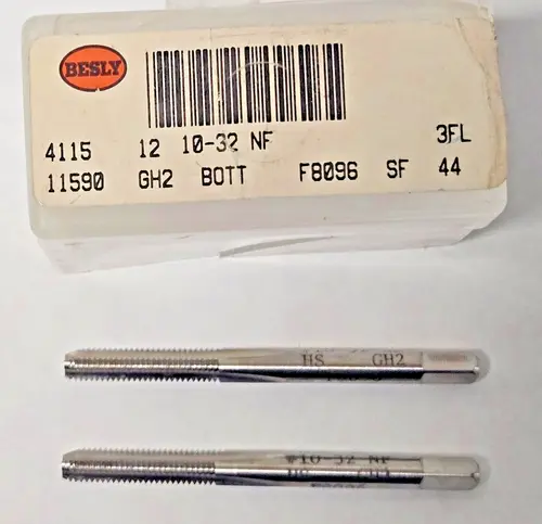 Lot of 2 Besly Tap 10-32 NF GH2 Bott 3 FL Brand New USA Made