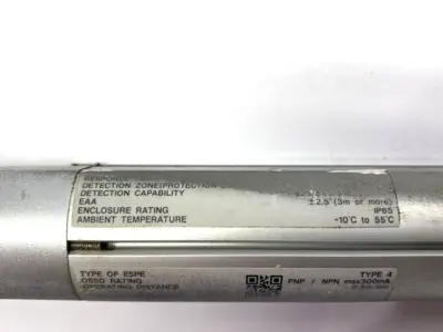 USED KEYENCE SAFETY LIGHT CURTAIN SET TRANSMITTER