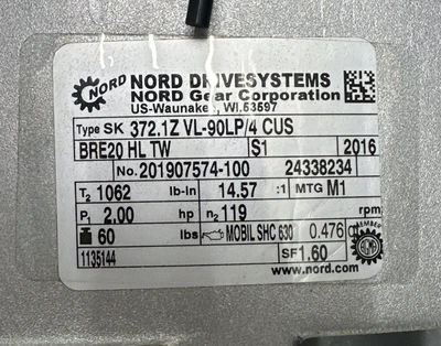 NEW Nord SK 372.1Z VL-90LP/4 CUS BRE20 HL TW
