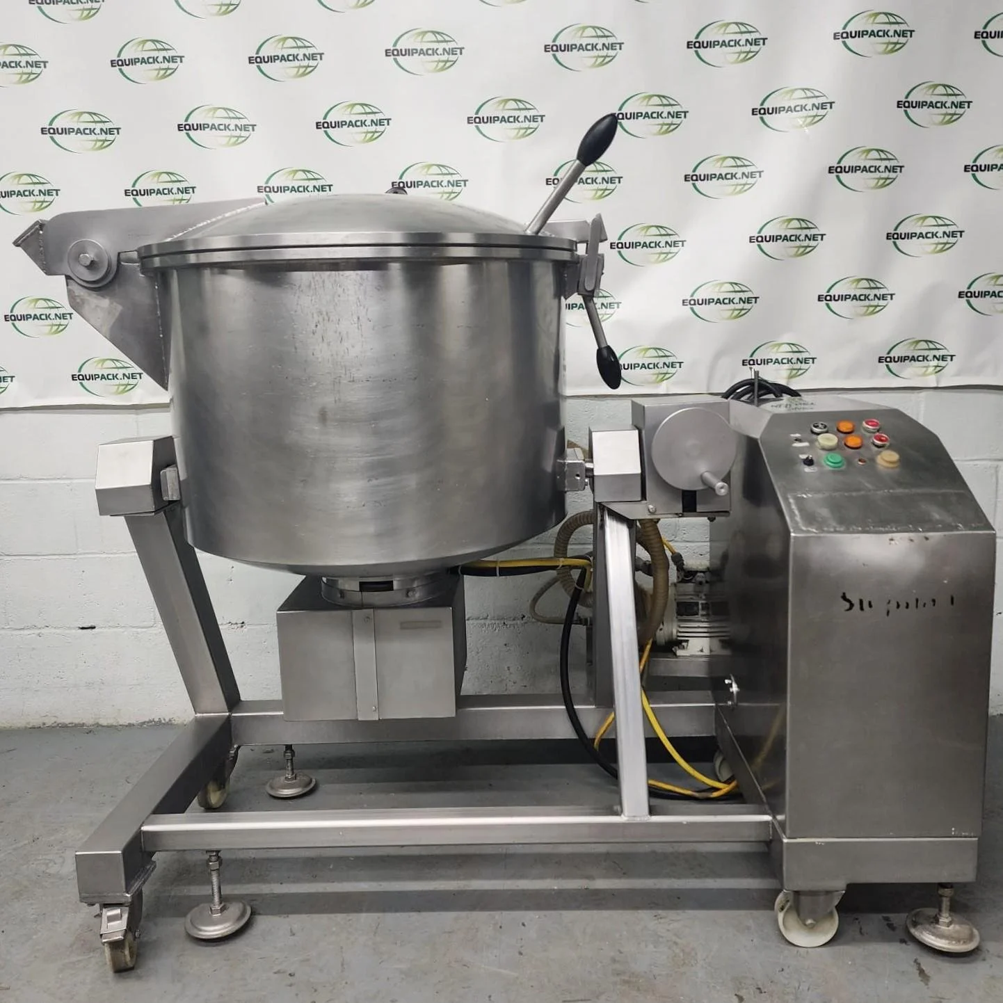 Stephan mobile tiltable vacuum mixer, type: VM 200, 200 lite, 2 speeds, on wheels # 704960