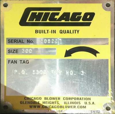 USED CHICAGO BLOWER SIZE 300