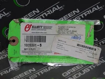 Elliott Group 10926391-5 Baffle Plate 5390888 9.625" OD 4.75" ID 0.25" W New