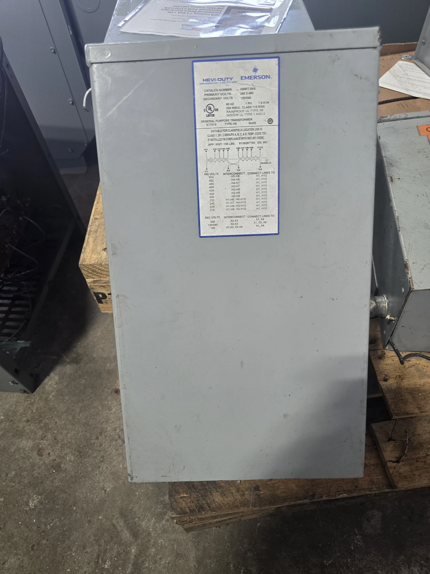 USED SOLA-HD EMERSON HS5F7.5AS