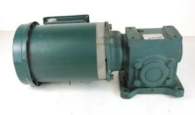 Reliance Electric P56H1337H Motor 3/4HP 1725RPM w/Dodge Tigear 10:1 Gear Reducer