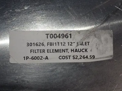 12" Hauck Inlet Filter Element - 301626 / Fbi1112