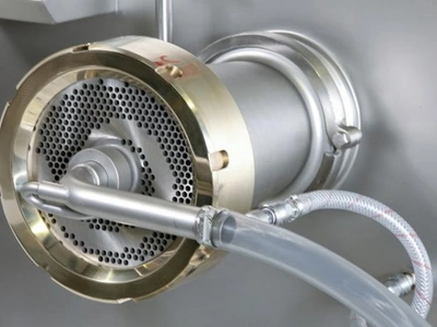 Thompson Meat Machinery Model 5000 Meat Mixer Grinder (with CO2, and End Discharge)