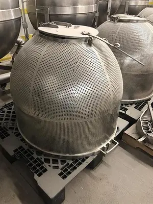Lee 150 Gallon Stainless Steel Jacketed Cooking Kettle with Removable Basket