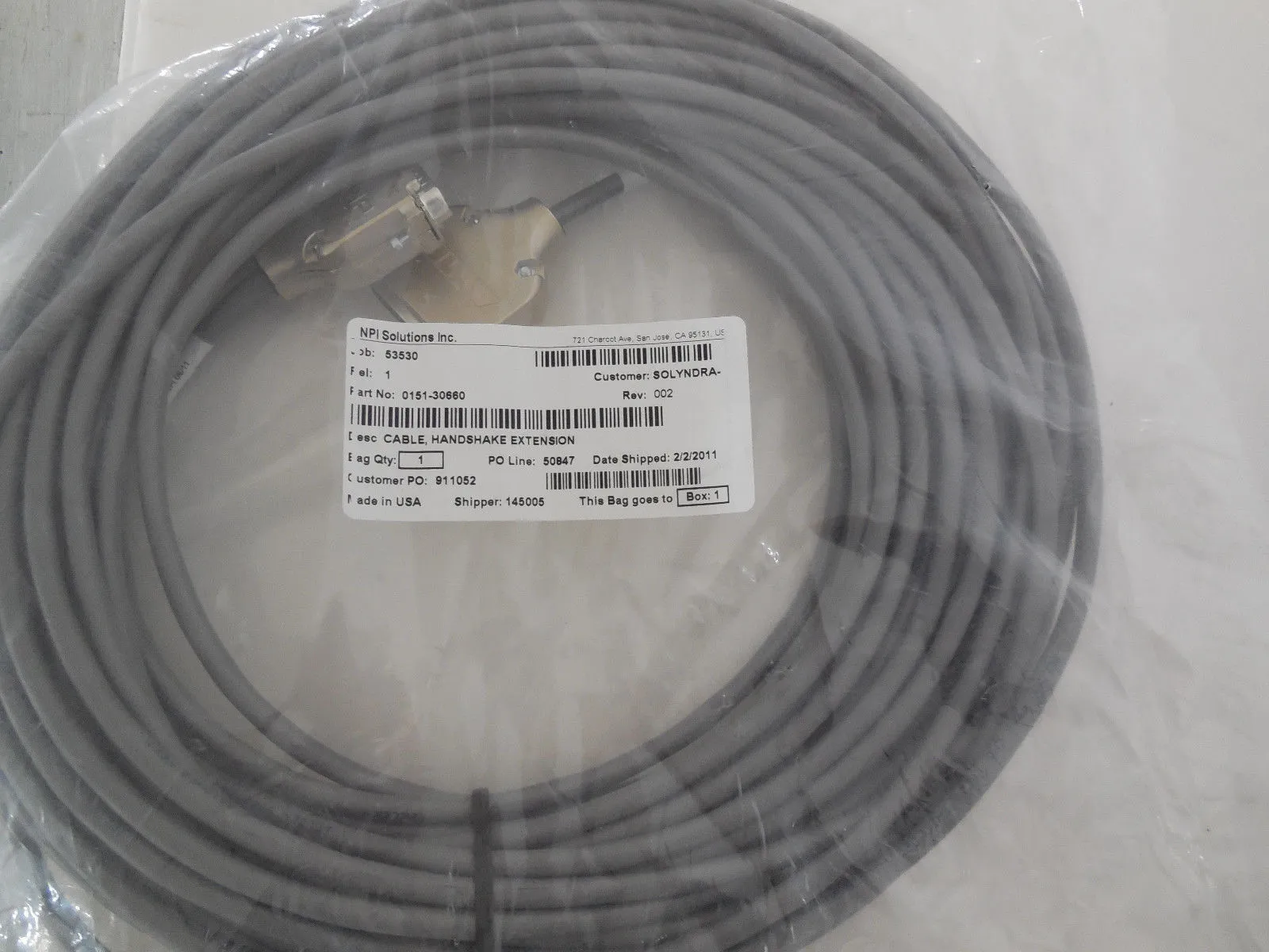 NEW BELDEN 0151-30660 EXTENSION CABLE 015130660