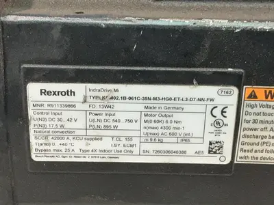 Used REXROTH KSM02.1B061C35NM3HG0ETL3D7NNFW Motors (misc) Ohio US | HGR 24 #1285733