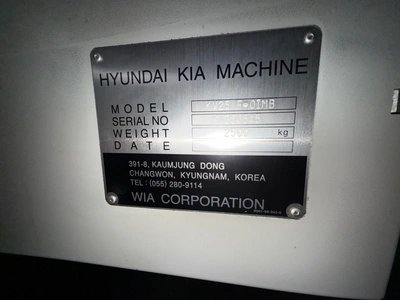 HYUNDAI KIA KV25 MACHINING CENTERS, VERT., N/C & CNC | Wheeler Machinery Sales (5)