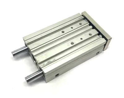 USED SMC COMPACT GUIDE CYLINDER, BALL BEARING, 100MM STROKE