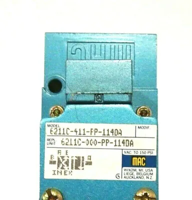 NEW MAC VALVES 6211C-411-PP-114DA SOLENOID VALVE 6211C411PP114DA
