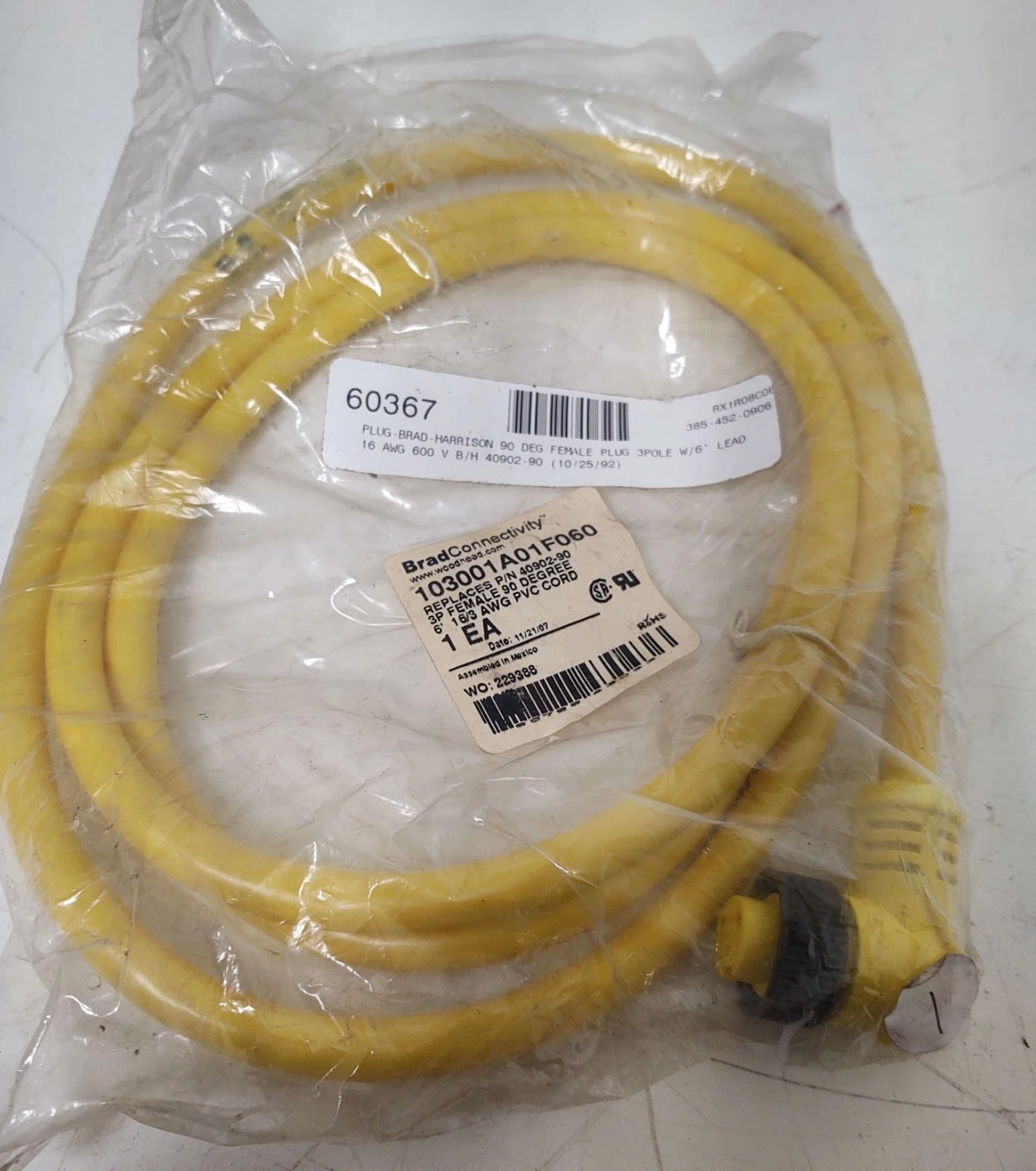 NEW Woodhead 103001A01F060