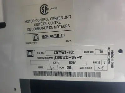 USED SQUARE D MODEL 6