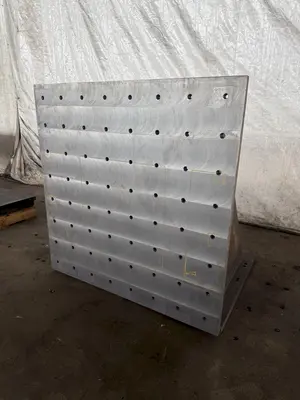 48" X 48" X 36" DRILLED & TAPPED ANGLE PLATE. STOCK # 0544726
