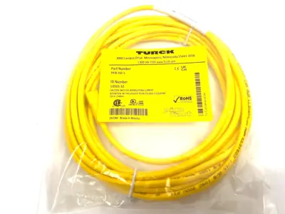 NEW TURCK PICOFAST SINGLE ENDED CORDSET M8 4-PIN U3501-52