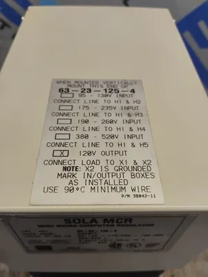 SOLA 63-23-125-4 Electrical/PLC/Automation | ESS Industrial Equipment Sales (5)