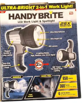 HANDY BRITE  | Handy Brite 650 Lm LED Battery Handheld Work Light with Tripod