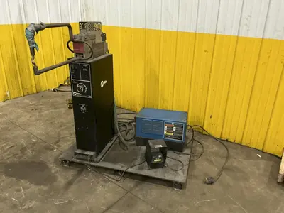 20 KVA MILLER MODEL #SSW-2040ATT ROCKER ARM SPOT WELDER & SINGLE PHASE POWER SOURCE: YOBRO #25342