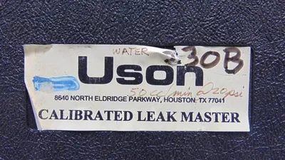Uson Calibrated Leak Master Leak Detector 50SCC/Min @ 20 PSIG Used