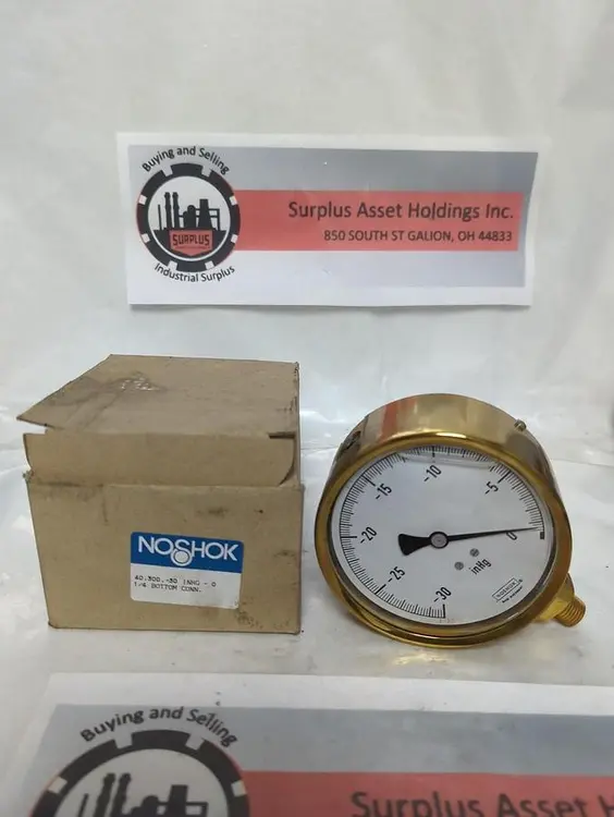 New | in-Stock NOSHOK 40.300.-30 INHG-0 Vacuum Gauges / Controllers Ohio US | Surplus Asset Holdings #1365687