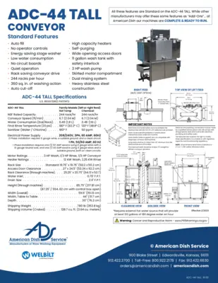 Used AMERICAN DISH SERVICE _UNKNOWN_ Tunnel Washers Pennsylvania US | MS Restaurant and Equipment Sales #1265497