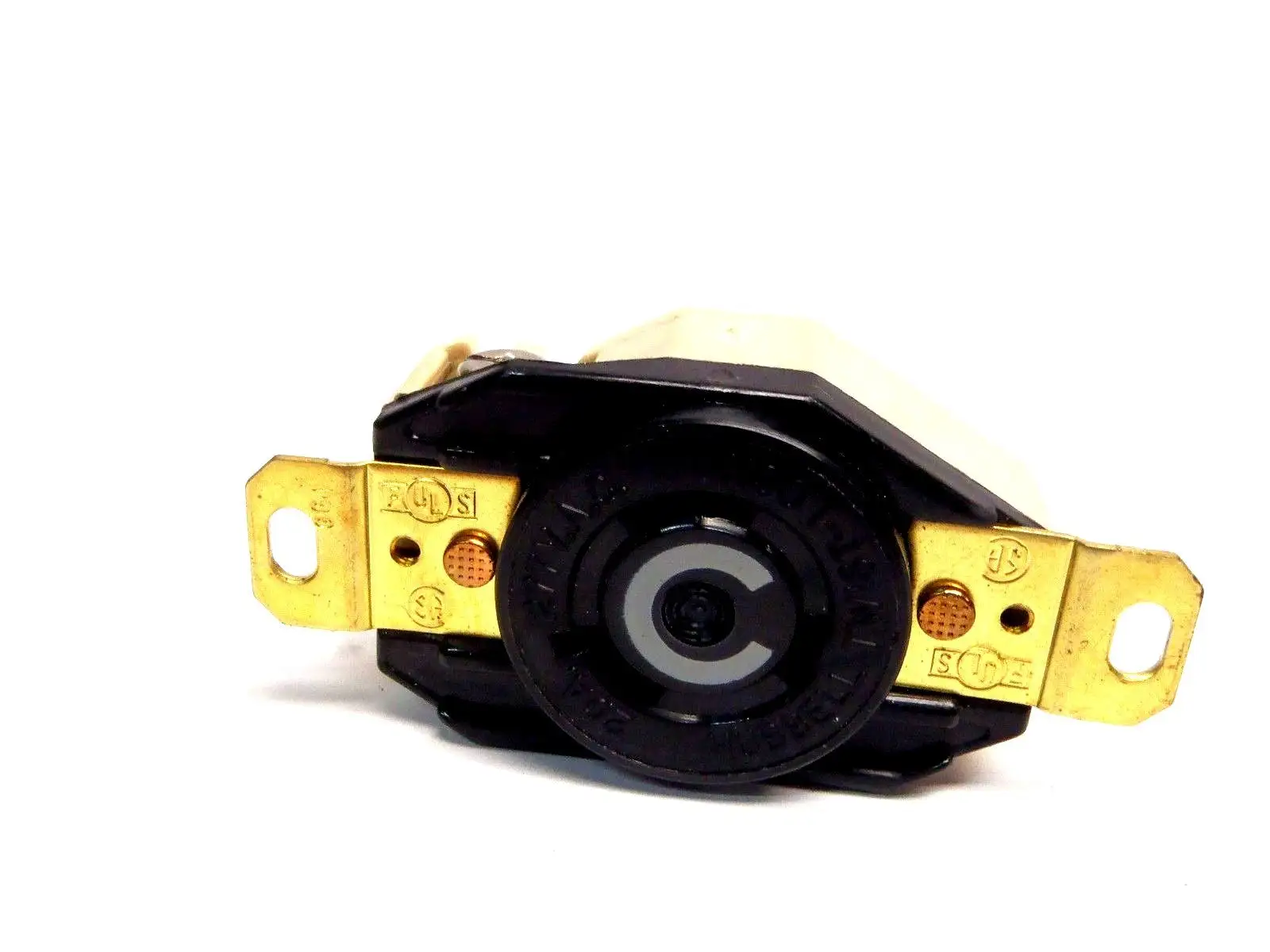 USED HUBBELL TWIST-LOCK RECEPTACLE 20A 277 VAC CU WIRE ONLY