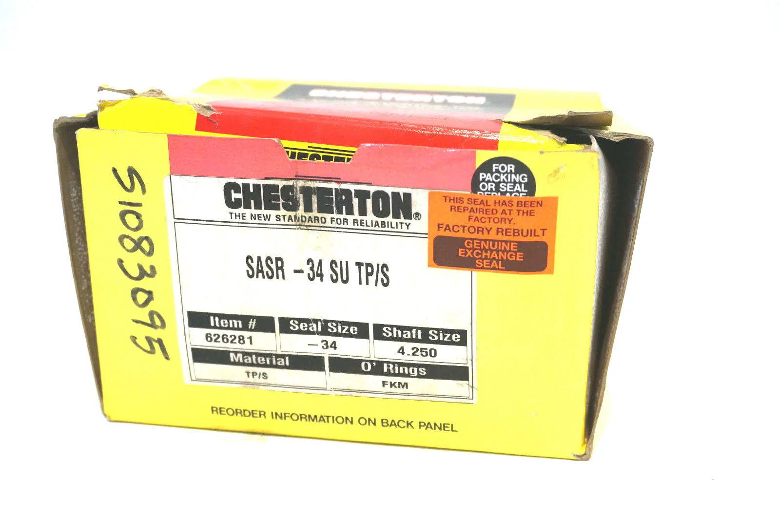 CHESTERTON SASR-34 SU TP/S PUMP SEAL 626281 REFURBISHED